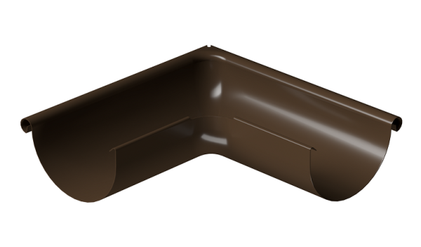 Угол внешний 90° D125 Döcke STAL PREMIUM Каштан, (RAL 8017) купить в Боровичах