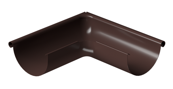 Угол внешний 90° D125 Döcke STAL PREMIUM Шоколад, (RAL 8019) купить в Боровичах