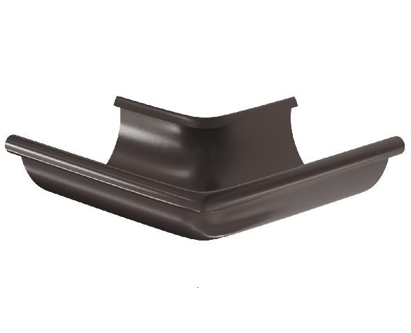 Водосток Aquasistem, система 125x90 - Угол желоба, наружный 90° RR 32 Тёмно-Коричневый купить в Боровичах