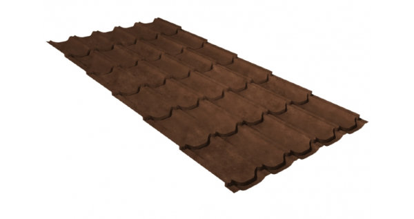 Металлочерепица квинта плюс 0,45 Safari Twincolor Brown купить в Боровичах