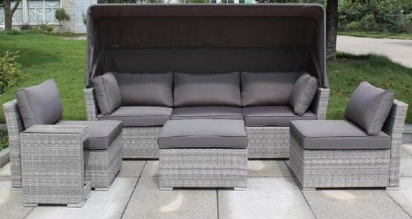 Диван-Трансформер AFINA плетеный из иск. ротанга AFM-320G Grey купить в Боровичах