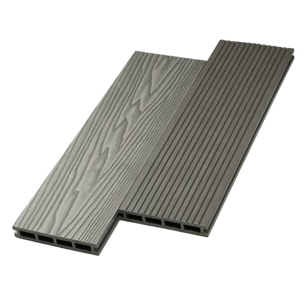 Террасная доска ДПК NanoWood двусторонняя New 3D тиснение + вельвет Серый купить в Боровичах
