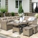 Комплект мебели AFINA плетеной из иск. ротанга AFM-307B Beige купить в Боровичах
