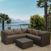 Комплект мебели AFINA плетеной из иск. ротанга YR825A Brown/Beige купить в Боровичах