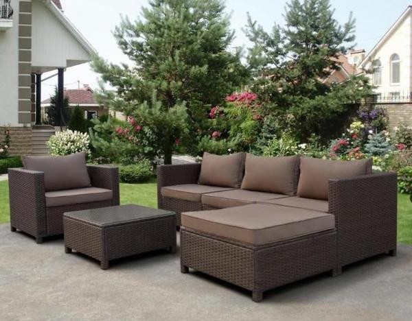 Комплект мебели AFINA плетеной из иск. ротанга YR821A Brown/Beige купить в Боровичах