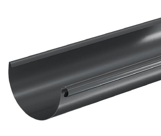 Водосток Aquasistem, система 150/100 - Водосточный желоб 3.00м RAL 7024 Тёмно-серый купить в Боровичах
