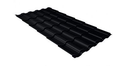 Металлочерепица кредо GL 0,5 Velur20 RAL 9005 черный