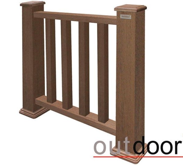 Ограждение из ДПК Outdoor Классик 3D STORM коричневый микс купить в Боровичах