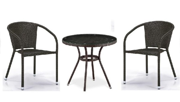 Комплект плетеной мебели AFINA из иск. ротанга Асоль-7 T282ANT/Y137C-W53 Brown 2Pcs купить в Боровичах