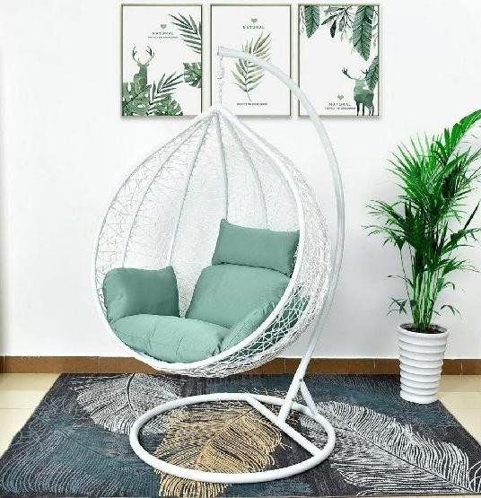 Кресло Подвесное из искусственного ротанга AFM-168A-XL White/Green купить в Боровичах