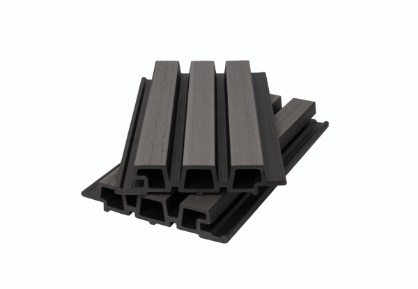 Фасадная панель брусковая двухцветная co-extrusion, grey dark купить в Боровичах
