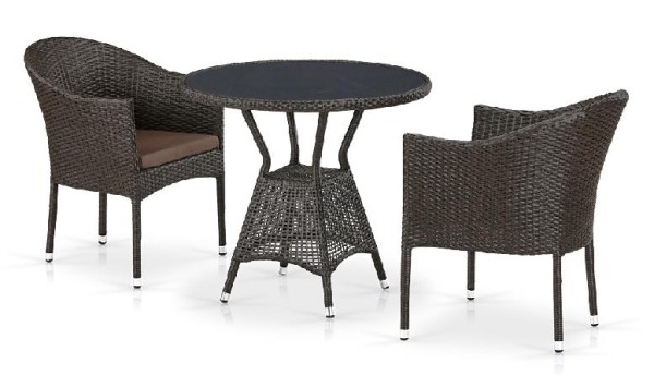 Комплект плетеной мебели AFINA из иск. ротанга T707ANS/Y350-W53 Brown 2Pcs купить в Боровичах