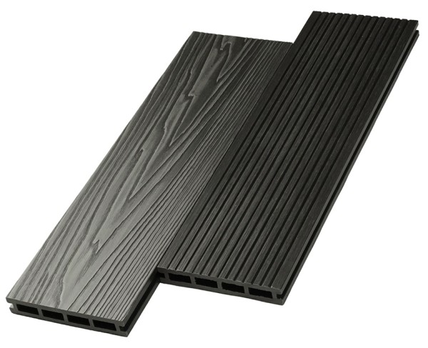 Террасная доска ДПК NanoWood двусторонняя New 3D тиснение + вельвет Графит купить в Боровичах