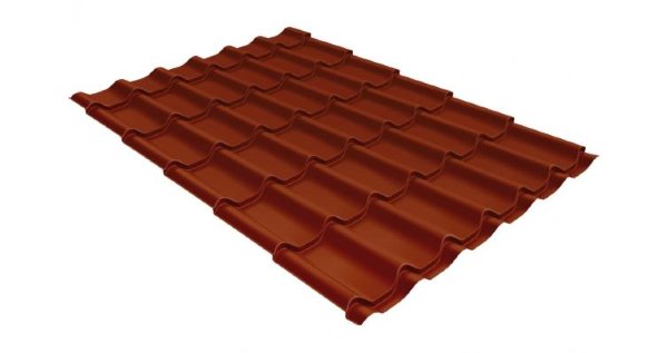 Металлочерепица классик 0,5 Satin RAL 8004 терракота купить в Боровичах