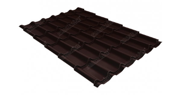 Металлочерепица классик GL 0,5 Quarzit RAL 8017 шоколад Metallic купить в Боровичах
